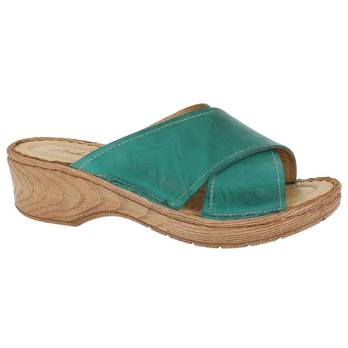 Andrea Conti Damen Pantolette, aquamarin, 37 EU von Andrea Conti