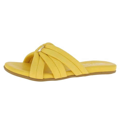 Andrea Conti Damen Pantolette Flacher Slipper, Zitrone, 36 EU von Andrea Conti