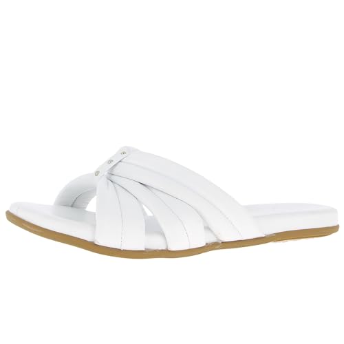 Andrea Conti Damen Pantolette Flacher Slipper, weiß, 36 EU Andrea Conti Damen Pantolette Flacher Slipper, weiß, 36 EU von Andrea Conti