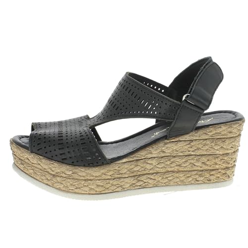 Andrea Conti Damen Sandale, schwarz, 41 EU von Andrea Conti