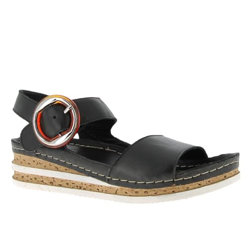 Andrea Conti Damen Sandalette Sandale, schwarz, 39 EU von Andrea Conti