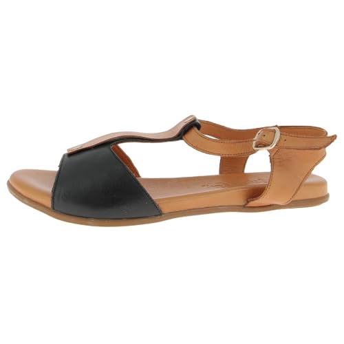 Andrea Conti Damen Sandalette Sandale, schwarz/Cognac, 39 EU von Andrea Conti
