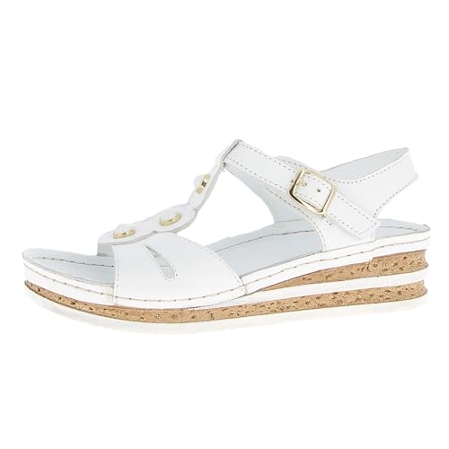 Andrea Conti Damen Sandalette Sandale, weiß, 41 EU Andrea Conti Damen Sandalette Sandale, weiß, 41 EU von Andrea Conti