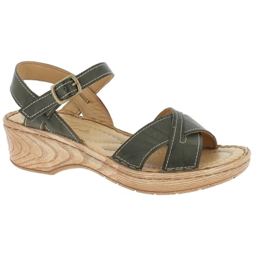 Andrea Conti Damen Sandalette Sandale, Oliv, 36 EU von Andrea Conti