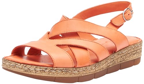Andrea Conti Damen Sandalette Sandale mit Absatz, Papaya, 40 EU von Andrea Conti