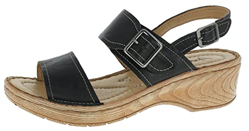 Andrea Conti Damen Sandalette Sandale mit Absatz, schwarz, 36 EU von Andrea Conti