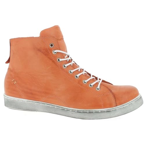 Andrea Conti Damen Schnürboot High Top Sneaker mit Zipper dynamisch 0341500, Größe:39 EU, Farbe:Orange von Andrea Conti