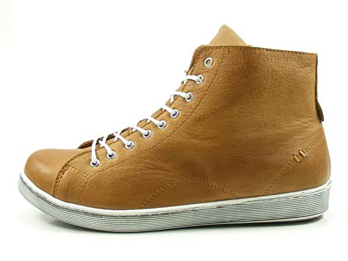 Andrea Conti Damen Schnürboots mit Reißverschluss 0341500 Sneaker High, Größe:39 EU, Farbe:Braun von Andrea Conti