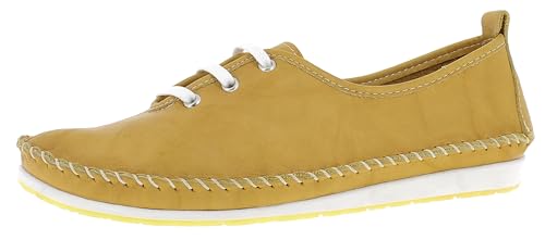 Andrea Conti Damen Schnürer Sneaker, Ocker, 40 EU von Andrea Conti