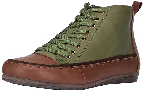 Andrea Conti Damen Schnürer Sneaker, Oliv/d.braun, 39 EU von Andrea Conti