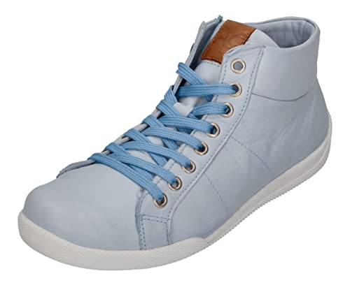 Andrea Conti Damen Schnürer Sneaker, Pastellblau/Brandy, 37 EU von Andrea Conti