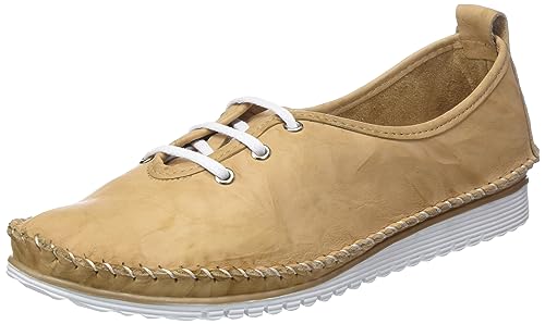 Andrea Conti Damen Schnürer Sneaker, Sand, 41 EU von Andrea Conti