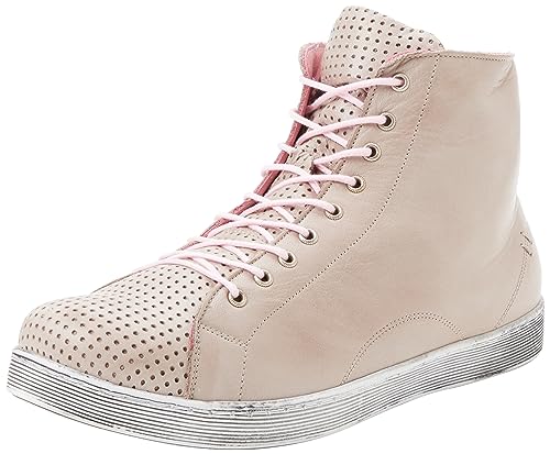 Andrea Conti Damen Schnürer Sneaker, Silbergrau/rosa, 38 EU von Andrea Conti