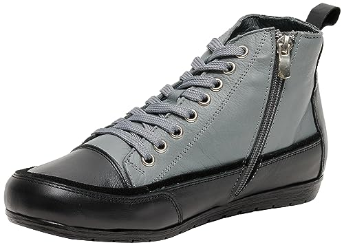 Andrea Conti Damen Schnürer Sneaker, anthrazit/schwarz, 39 EU von Andrea Conti