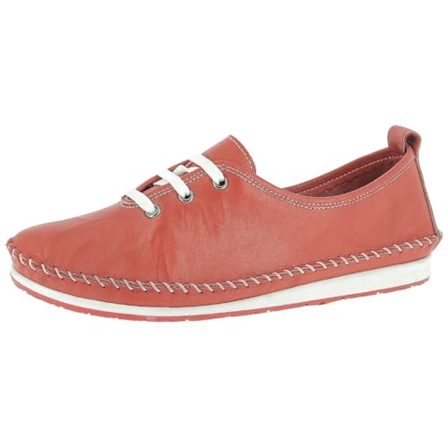 Andrea Conti Damen Schnürer Sneaker, rot, 40 EU von Andrea Conti