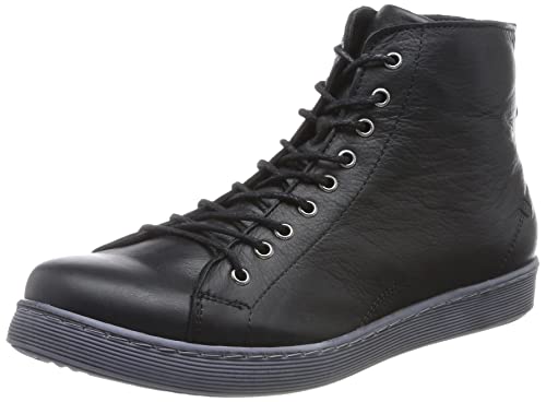 Andrea Conti Damen Schnürer Sneaker, schwarz/grau, 38 EU von Andrea Conti