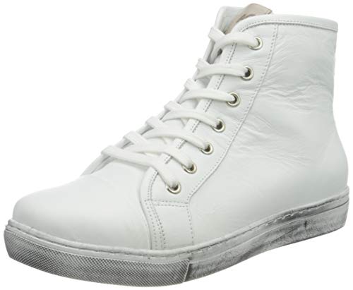 Andrea Conti Damen Schnürer Sneaker, weiß/Silbergrau, 39 EU von Andrea Conti