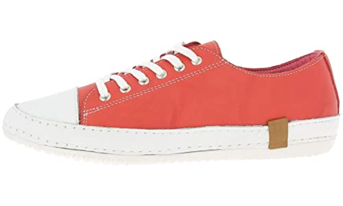 Andrea Conti Damen Schnürer sportlich Halbschuh vielseitig kombinierbar 0025903, Größe:37 EU, Farbe:Rot von Andrea Conti