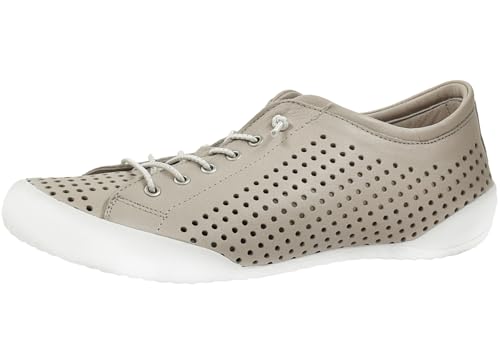Andrea Conti Damen Schnürschuh Halbschuh Leder Sneaker mit Perforierung 0345767, Größe:41 EU, Farbe:Grau von Andrea Conti