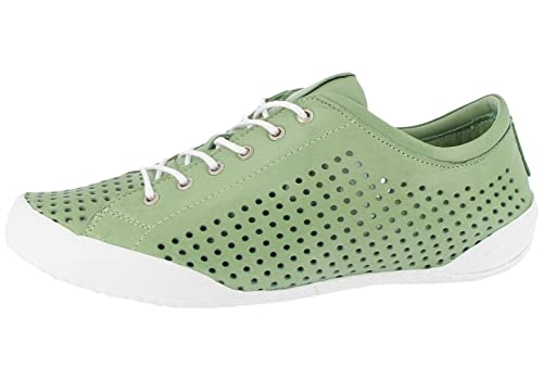 Andrea Conti Damen Schnürschuh Halbschuh Sommerschuh Leder perforiert 0345767, Größe:37 EU, Farbe:Mehrfarbig von Andrea Conti