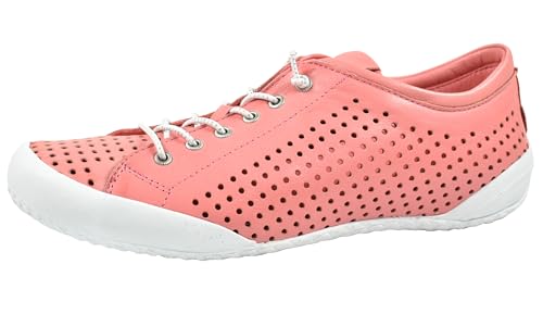 Andrea Conti Damen Schnürschuh Leder Halbschuh Sommerfarbe weich leicht 0345767, Größe:41 EU, Farbe:Rosa von Andrea Conti