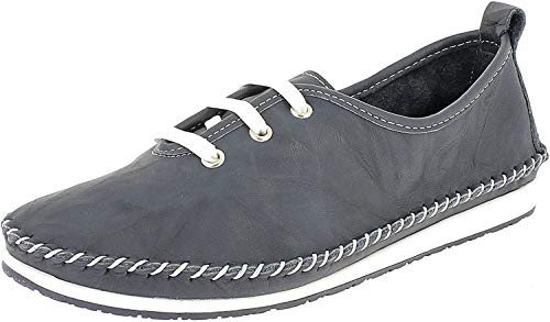 Andrea Conti Damen Schnürer Sneaker, d.blau, 36 EU von Andrea Conti