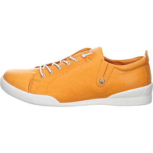 Andrea Conti Damen Schnürschuhe 0345724 Leder Halbschuhe Schnürer, Größe:38 EU, Farbe:Orange von Andrea Conti