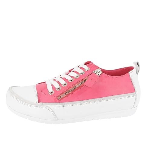 Andrea Conti Damen Schuhe Halbschuh Low Top Sneaker lässig Sommerfarbe 0345911, Größe:37 EU, Farbe:Pink von Andrea Conti