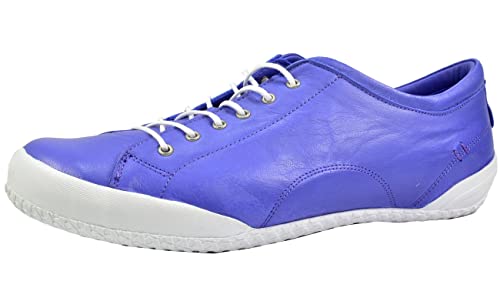 Andrea Conti Damen Schuhe Halbschuh Sneaker sportlich Leder Schnürung 0340559, Größe:38 EU, Farbe:Lila von Andrea Conti