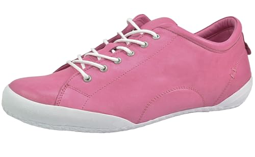 Andrea Conti Damen Schuhe Halbschuh Sneaker sportlich Leder Schnürung 0340559, Größe:39 EU, Farbe:Rosa von Andrea Conti