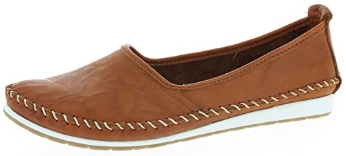 Andrea Conti Damen Slipper, Cognac, 36 EU von Andrea Conti