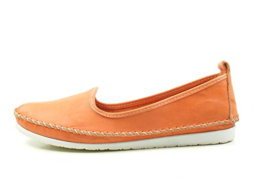 Andrea Conti Damen Slipper 0027449 Ballerina Mokassins, Größe:38 EU, Farbe:Orange von Andrea Conti