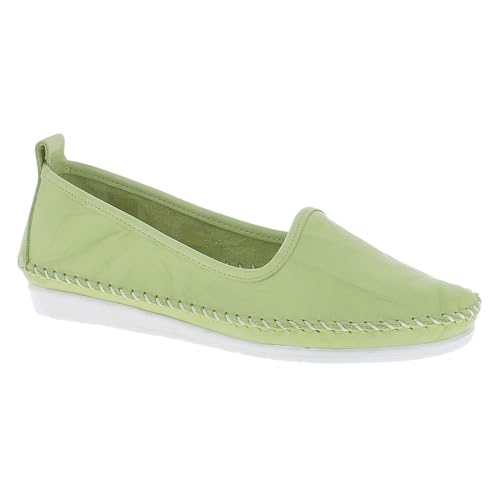 Andrea Conti Damen Slipper 0027449 Ballerina Mokassins bequem flexibel trendy, Größe:38 EU, Farbe:Grün von Andrea Conti