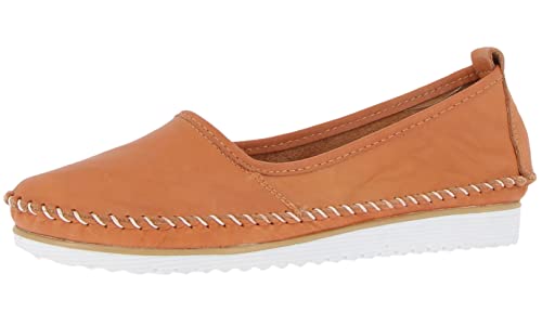 Andrea Conti Damen Slipper Leder klassisches Design mit Keilabsatz 0021713, Größe:40 EU, Farbe:Braun von Andrea Conti