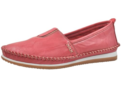 Andrea Conti Damen Slipper Mokassin aus sehr weichem Leder 1887801, Größe:41 EU, Farbe:Pink von Andrea Conti
