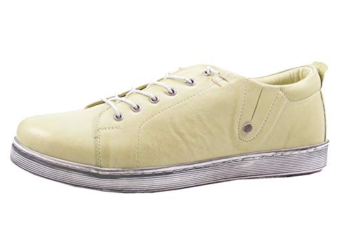 Andrea Conti 0347891 Damen Halbschuhe Sneaker Schnürschuhe Leder, Größe:37 EU, Farbe:Grün von Andrea Conti