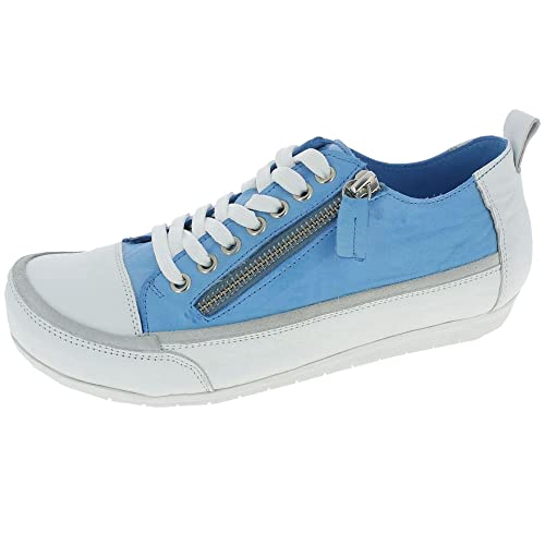 Andrea Conti Damen Schuhe Halbschuh Low Top Sneaker lässig Sommerfarbe 0345911, Größe:41 EU, Farbe:Blau von Andrea Conti