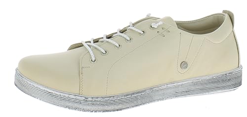 Andrea Conti Damen Sneaker, Creme, 36 EU von Andrea Conti