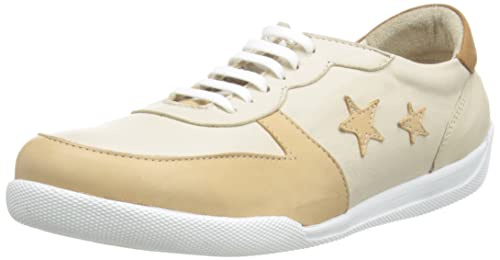 Andrea Conti Damen Sneaker, Creme/Camel/Brandy, 38 EU von Andrea Conti