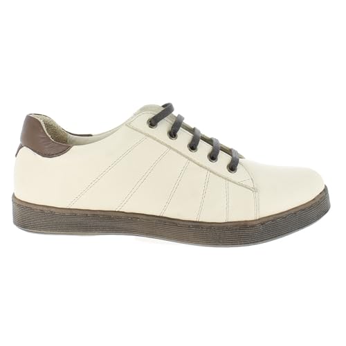 Andrea Conti Damen Sneaker, Creme/Mokka, 37 EU von Andrea Conti