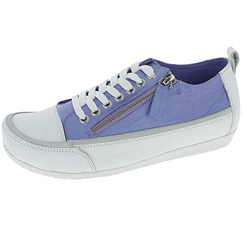 Andrea Conti Damen Schuhe Halbschuh Low Top Sneaker lässig Sommerfarbe 0345911, Größe:42 EU, Farbe:Lila von Andrea Conti