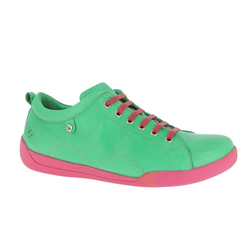 Andrea Conti Damen Sneaker, Gras/pink, 38 EU von Andrea Conti