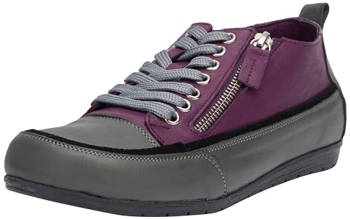 Andrea Conti Damen Sneaker, Pflaume/Schiefer, 37 EU von Andrea Conti