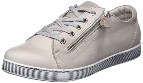 Andrea Conti Damen Sneaker, Silbergrau/Dark Stone, 37 EU von Andrea Conti