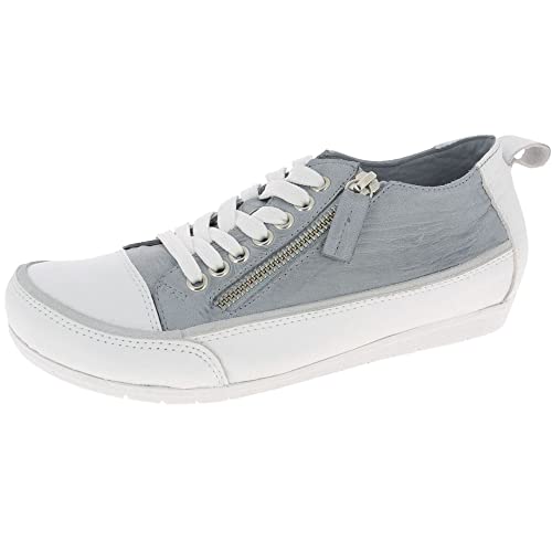 Andrea Conti Damen Schuhe Halbschuh Low Top Sneaker lässig Sommerfarbe 0345911, Größe:38 EU, Farbe:Grau von Andrea Conti