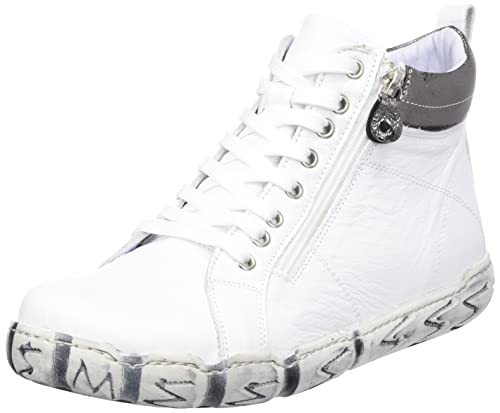 Andrea Conti Damen Sneaker, weiß/Silber, 42 EU von Andrea Conti