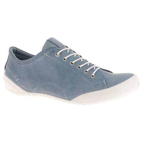 Andrea Conti Damen Sneaker Halbschuh Schnürschuh Leder 0340559, Größe:37 EU, Farbe:Blau von Andrea Conti