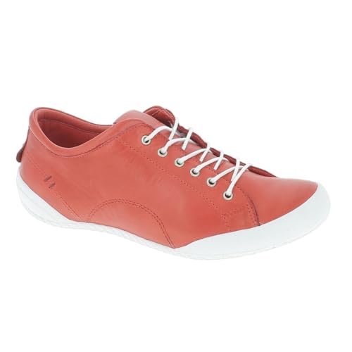 Andrea Conti Damen Sneaker Halbschuh Schnürschuh Leder 0340559, Größe:38 EU, Farbe:Rot von Andrea Conti