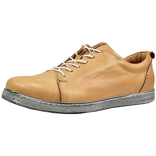 Andrea Conti Damen Sneaker Halbschuh lose Einlagen Leder Schnürung 0349609, Größe:37 EU, Farbe:Braun von Andrea Conti
