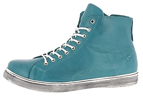 Andrea Conti Damen Sneaker High Top Schnürboots 0341500, Größe:37 EU, Farbe:Grün von Andrea Conti